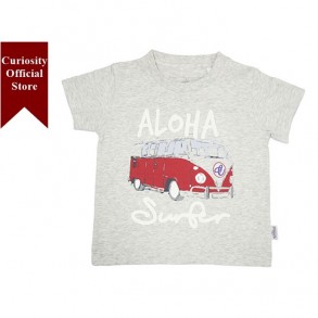 4D ALOHA Tee For Boys (Grey)