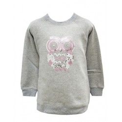 OWL SEQUIN FLEECE TOP FOR GIRLS