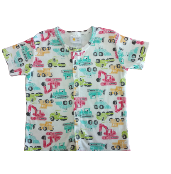 My Curious Baby Truck Short Sleeve Shirt and Pants