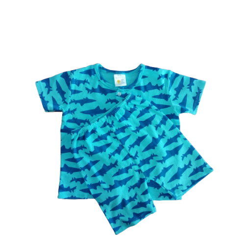 My Curious Baby Shark Short Sleeve Shirt and Pants