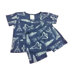 My Curious Baby Plane Short Sleeve Shirt and Pants