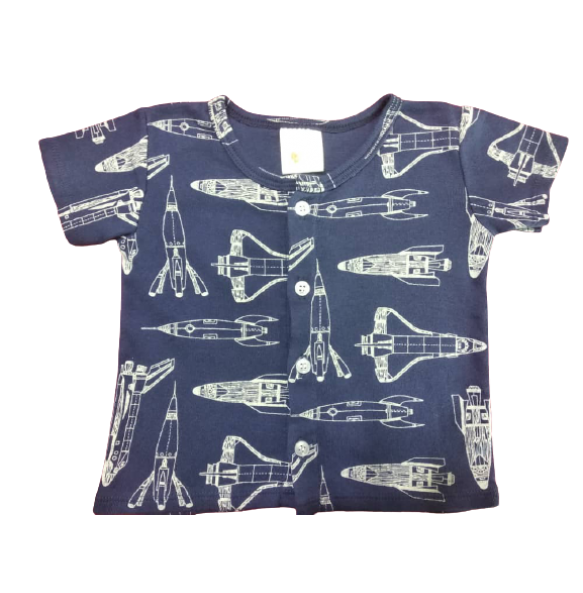 My Curious Baby Plane Short Sleeve Shirt and Pants