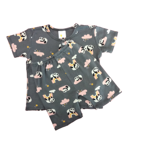 My Curious Baby Panda Short Sleeve Shirt and Pants