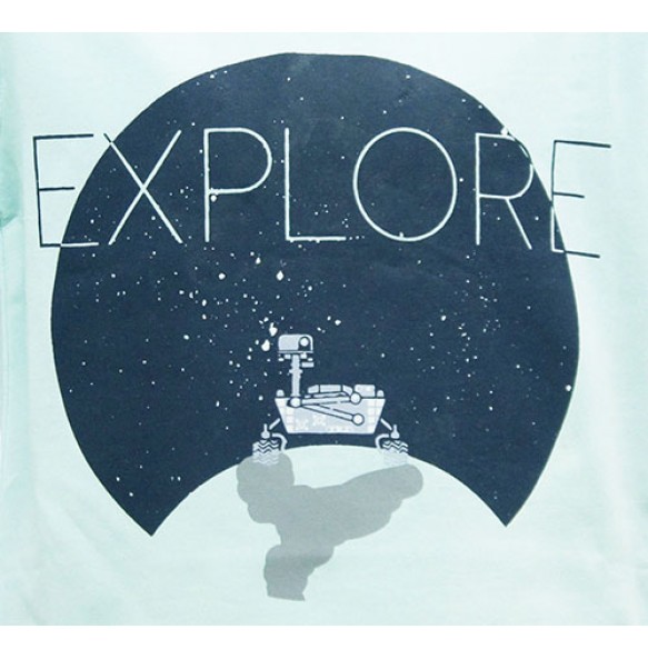 4D CURIOSITY EXPLORE AUGMENTED REALITY T-SHIRT (AQUA)